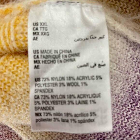 INC International Concepts Eyelash Sweater Space Dyed Striped - Picture 6 of 7